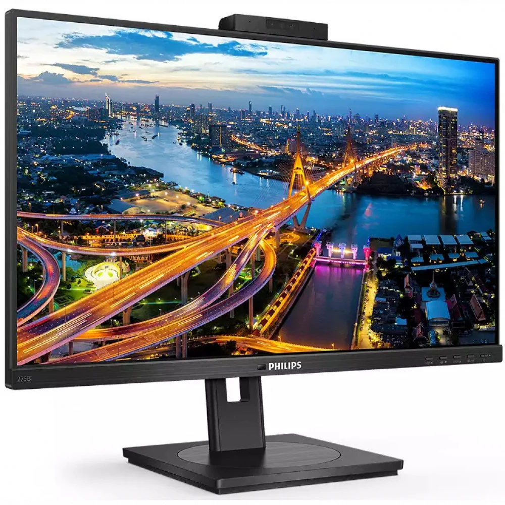 Монитор 27" Philips 275B1 2560x1440, WLED, 16:9, IPS, 350cd, 1000:1, 50M:1, 4ms, 178/178, DVI, HDMI, DP, USB-B, 3xUSB 3.2, 75Hz, Speakers, HAS, Pivot, Tilt, Swivel, Внутр, VESA, Black, 3y