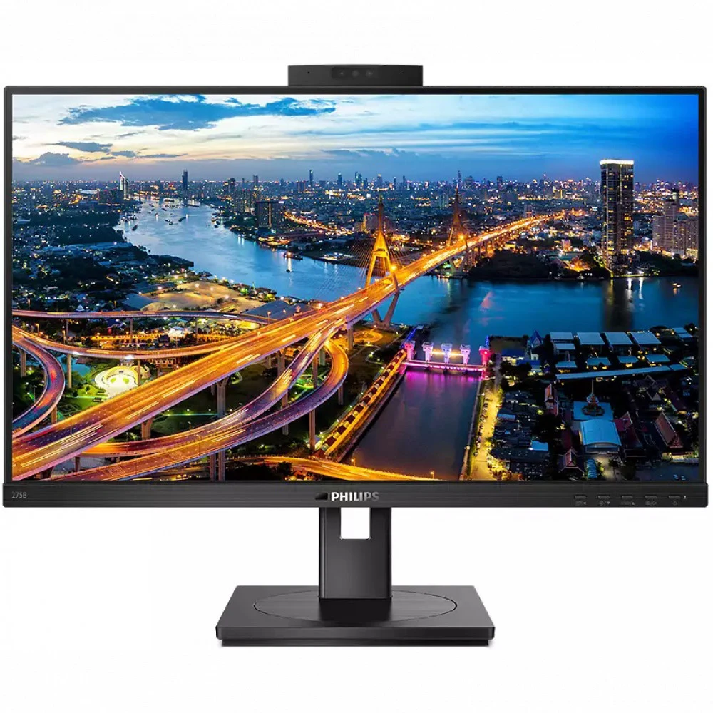 Монитор LCD 27'' 16:9 2560х1440(WQHD) IPS, nonGLARE, 75 Hz, 350 cd/m2, H178°/V178°, 1000:1, 50М:1, 16.7M, 4ms, DVI, HDMI, DP, USB-Hub, Height adj, Pivot, Tilt, Swivel, Speakers, Camera, Black