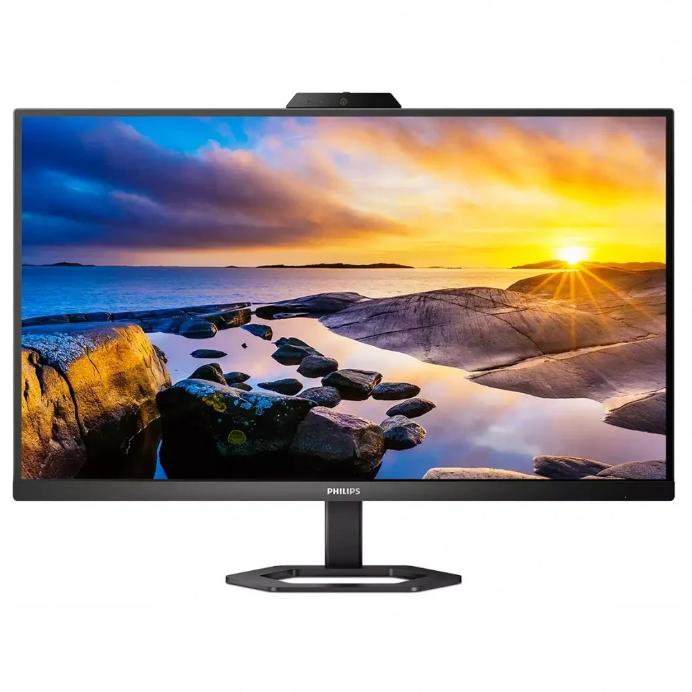 Монитор 27" PHILIPS 27E1N5600H Black (2560x1440 75Гц IPS LED 16:9 4(1)ms HDMI DP USB-C 3.2 (65W) 4*USB3.3(BC) Mega Infinity DCR 1000:1 178/178 300cd Webcam 5 MP Hello HAS Pivot Tilt Swivel Speakers)