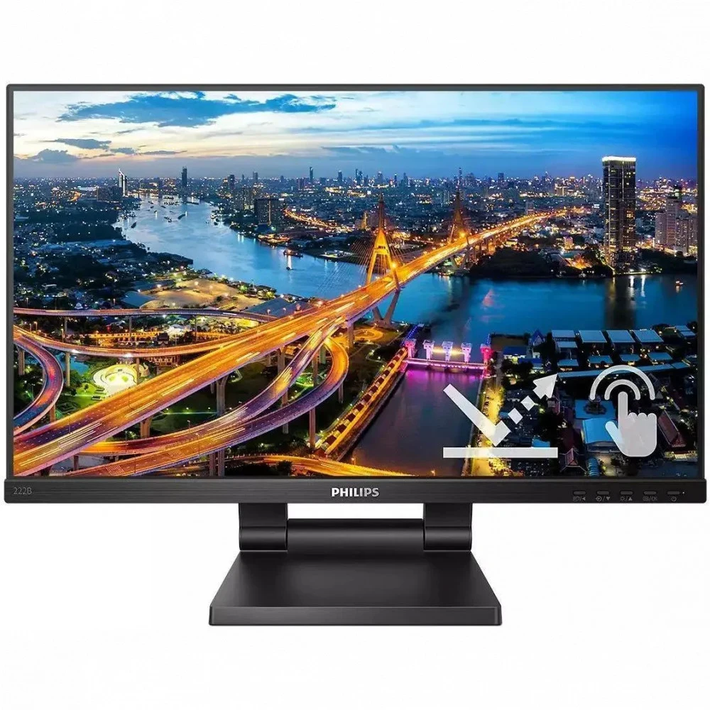 Монитор жидкокристаллический PHILIPS Монитор LCD 21.5'' [16:9] 1920х1080(FHD) IPS, nonGLARE, 250cd/m2, H178°/V178°, 1000:1, 50M:1, 16,7 миллионов цветов, 4ms, VGA, DVI, 1,4, 1,2, USB-Hub, Height adj