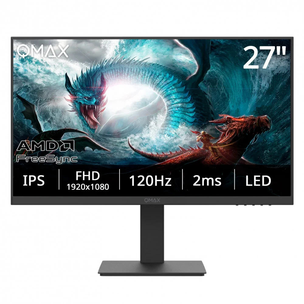 27", черный, IPS, 2мс, 1920х1080, 16:9, 300 кд/м2, 178°/178°, 1000:1, 100М : 1, 120 Гц, Угол наклона -5° (вперед) - 15° (назад), Регулировка по высоте, Портретный режим. Интерфейс подключения VGA HD