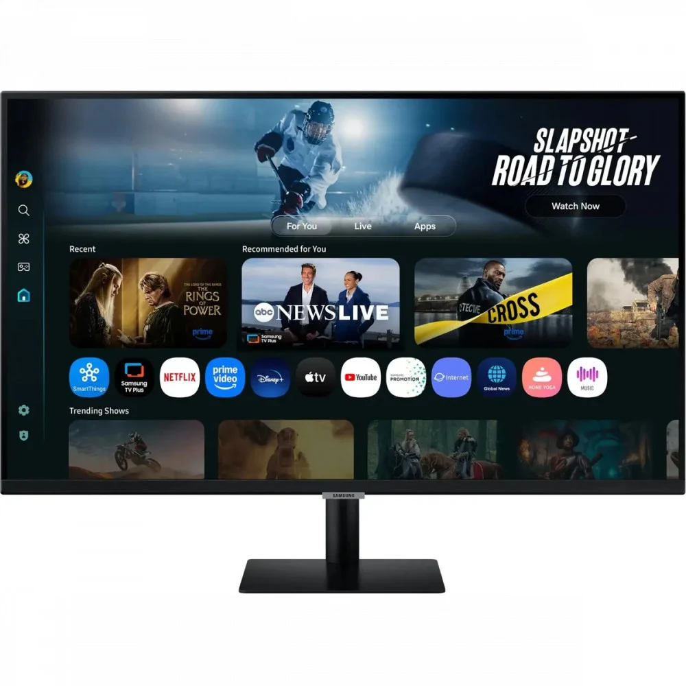 Монитор Samsung 32" Smart monitor M7 S32FM702UI (VA 16:9 3840x2160x60Hz 4ms 300cd 3000:1 178/178 1млрд HDMI USB-C(65W) 2*USB 2.0 Spk10W Tizen HDR10+ sRGB 99% Tilt WiFi5 BT5.2 VESA Black ПультДУ)