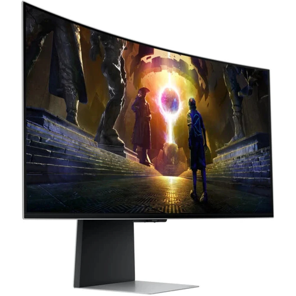Монитор 34" SAMSUNG S34DG852SI Odyssey OLED G8 Ultra WQHD Smart Curved OLED, 3440x1440, 175Hz, 0,03ms, 250сd/m, 1000000:1, HDR10 | 2xHDMI(2.1), DP(1.4), 2xUSB3.0 | HAS, ExPSU, Speakers, Vesa 100, Si