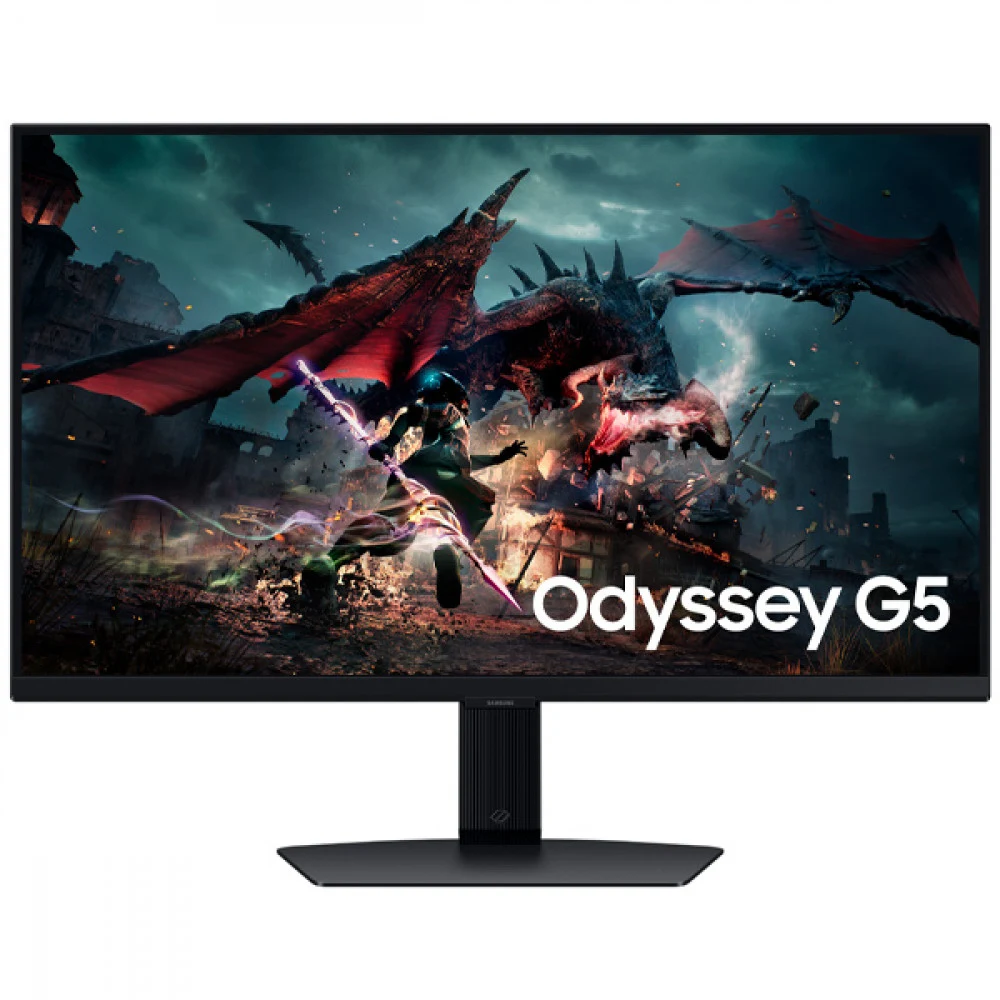 Игровой монитор Odyssey G5 27" SAMSUNG LS27DG500EIXCI IPS 2560x1440 QHD 180GHz 1мс 350кд/м2 1000:1 1xHDMI 1xDP 178°(Г)/178°(В), Регулируемая по высоте подставка 120мм, Поворот Экрана, Черный с Подсв