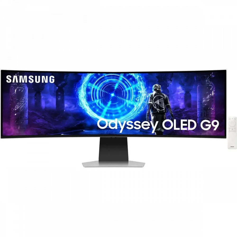 Монитор Samsung 49" Odyssey OLED G9 S49DG952SMXUE серебристый OLED LED 0.03ms 32:9 HDMI M/M матовая HAS 250cd 178гр/178гр 5120x1440 240Hz DP DQ USB 12.6кг1