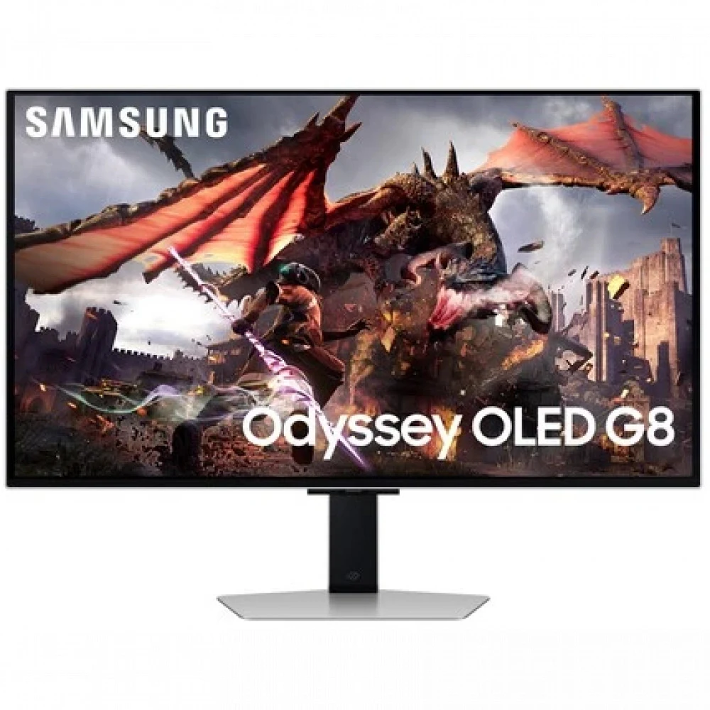 Игровой SMART Монитор Odyssey OLED G8 32" SAMSUNG LS32DG800SIXCI OLED 3840x2160 240Hz 0,03мс 250кд/м2 1млн:1 HDR10 2xHDMI 1xDP 2xUSB3.0 Поддержка удаленного голосового управления, Adaptive Sound Pro