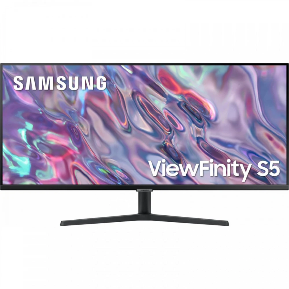 Монитор, Samsung, ViewFinity S5 LS34C500GAIXCI, 34", 3440x1440, VA, 100 Гц, DP (v1.2), 2*HDMI (v2.0), 3000:1, 300 кд/м, 5 мс, Регулировка наклона, 100x100, 178/178, 21:9, 1.07 млрд, Черный