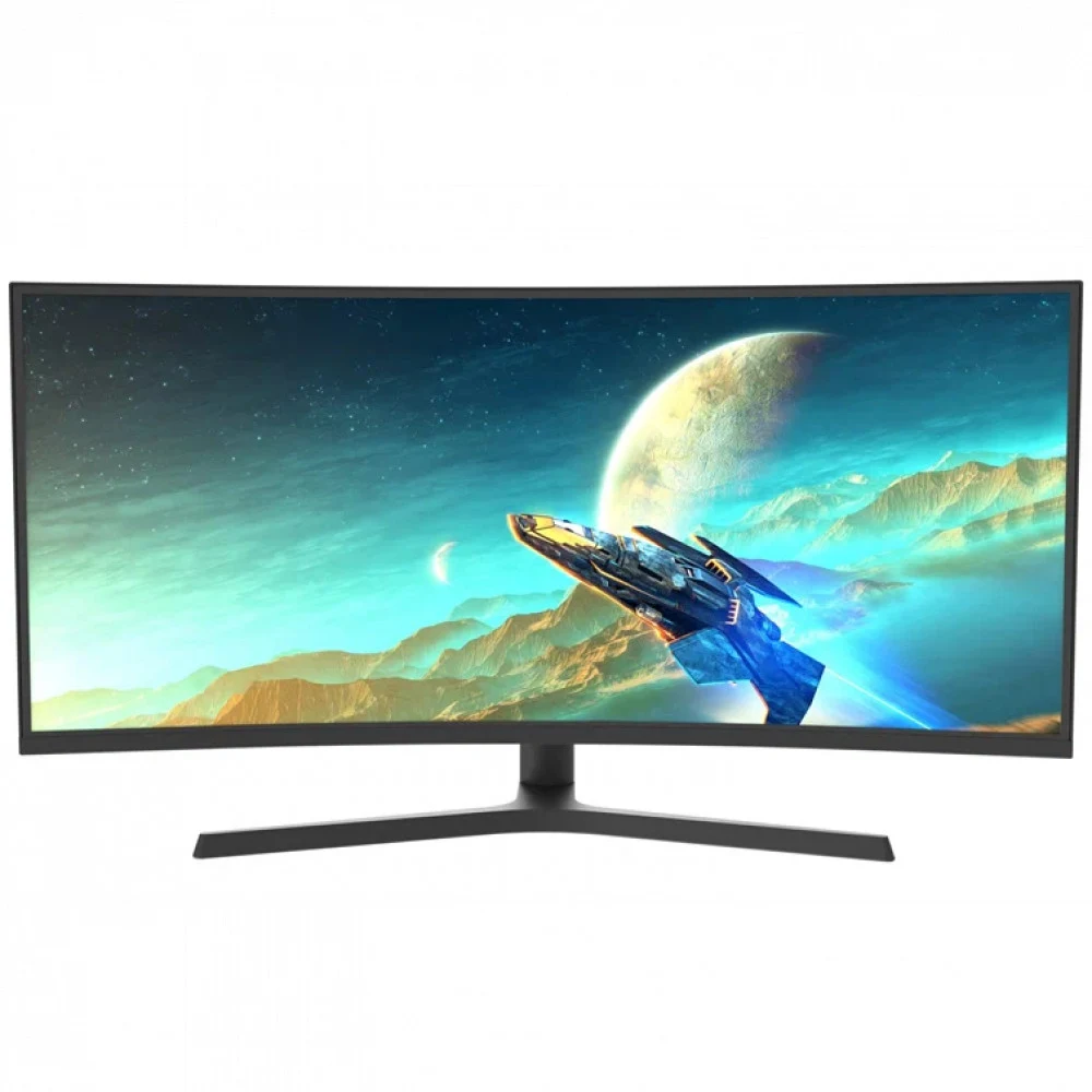 Valday 34" AL77AZF Curved (HVA 21:9 300cd 4000:1 5ms 3440x1440x165Hz 178/178 2xHDMI 2xDP Audio out Tilt HAS Spk внешний БП Black (РФ)