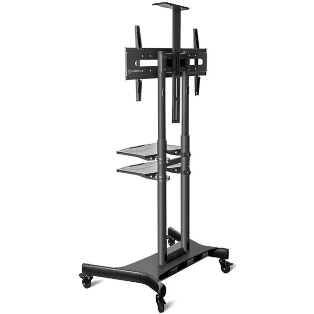 ONKRON Стойка TS1881 черный Мобильная стойка для диагоналей 55"-80", Максимальная нагрузка: 90,9 кг. VESA: 200х200 ~ 800х500 мм, Регулировка высоты: 1350-1650 мм. Кабель-канал внутри столбов, Регули