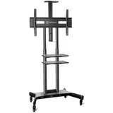 ONKRON Стойка TS1881 черный Мобильная стойка для диагоналей 55"-80", Максимальная нагрузка: 90,9 кг. VESA: 200х200 ~ 800х500 мм, Регулировка высоты: 1350-1650 мм. Кабель-канал внутри столбов, Регули
