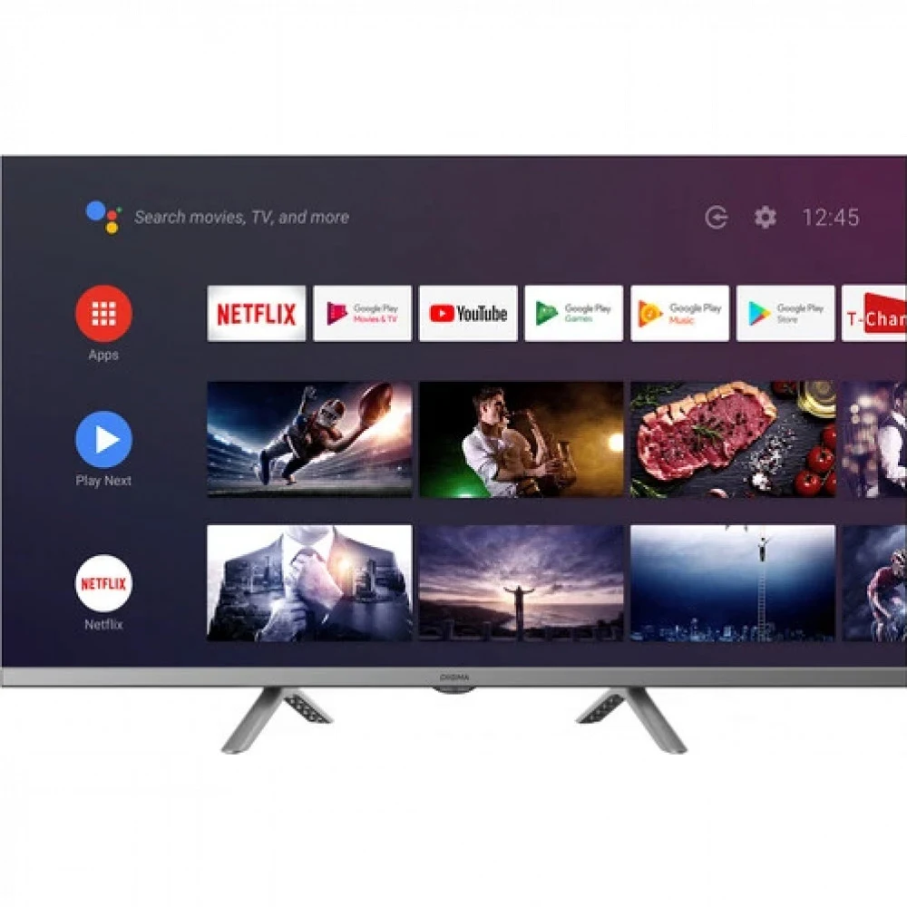Телевизор LED/ Телевизор LED Digma 32" DM-LED32SBB39 Android TV Frameless Metal темно-серебристый/серебристый HD 60Hz DVB-T DVB-T2 DVB-C DVB-S DVB-S2 USB WiFi Smart TV