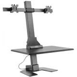 Настольный кронштейн для мониторов, Brateck, DWS10-T02, 13"-32", Нагрузка 2х8 кг., Наклон +/- 45°, Поворот +/- 90°, Вращение монитора +/- 180°, VESA 75x75,100x100