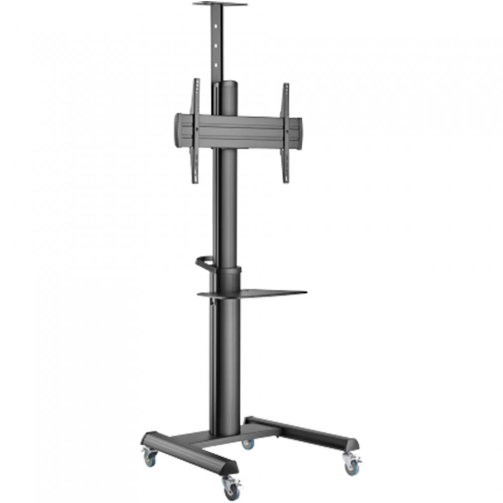 Стойка мобильная, Brateck, TTV12E-46TW, 37"-70", Макс. нагрузка - 70 кг, 1250-1600 мм, Угол наклона +5°~-12°, черный
