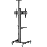 Стойка мобильная, Brateck, TTV12E-46TW, 37"-70", Макс. нагрузка - 70 кг, 1250-1600 мм, Угол наклона +5°~-12°, черный