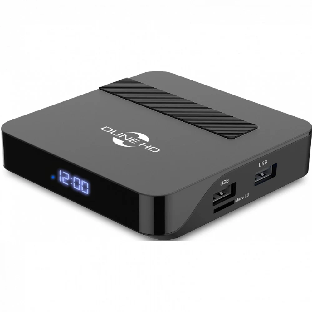 Медиаплеер/ Mediaplayer Dune HD AV1 4K Plus: UltraHD/60 Hz/HDR/HDR10+/ CPU Amlogic S905W2, RAM 4 Gb, Flash 32 Gb, 2xUSB2.0, Micro SD, LAN 100Mb/s, WiFi 802.11ac, BT 5.0, HDMI 2.1, S/PDIF, Audio Out,
