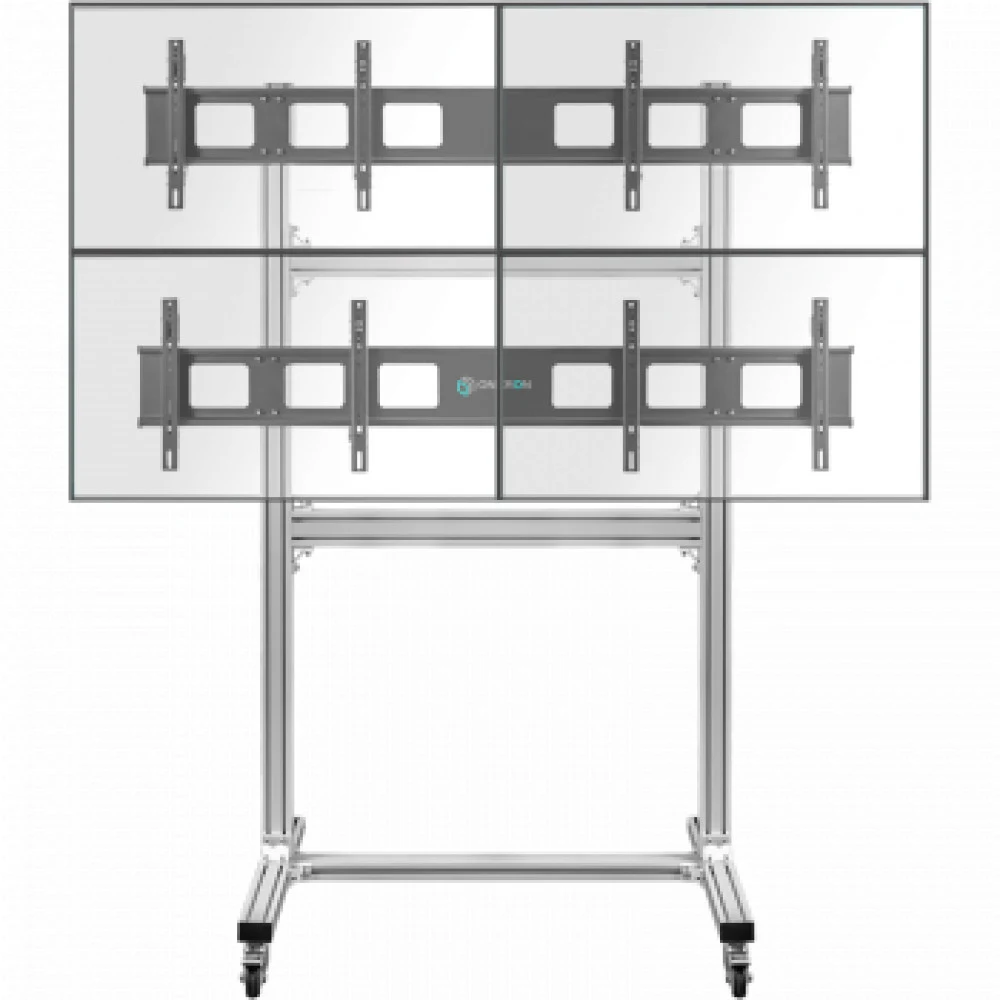 ONKRON напольный мобильный стенд для видеостен 2х2 4 x 40”- 55" FSPRO2L-22 чёрный FSPRO2L-22