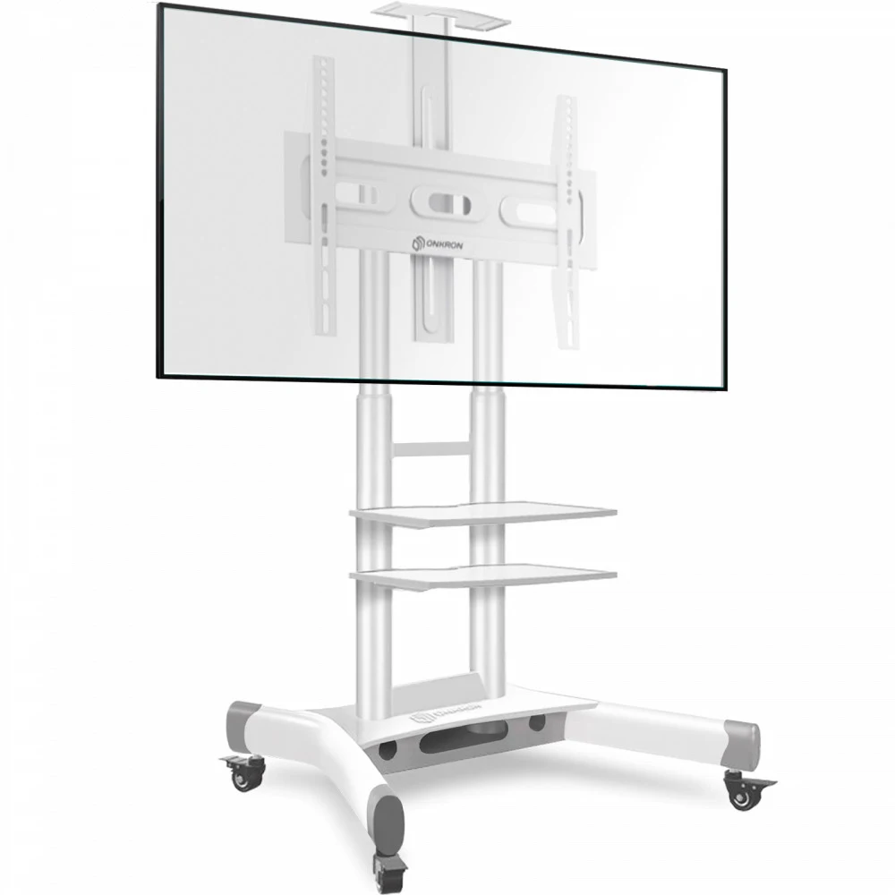 Подставка для телевизора Onkron TS1552 белый 40"-70" макс.60.5кг напольный мобильный
