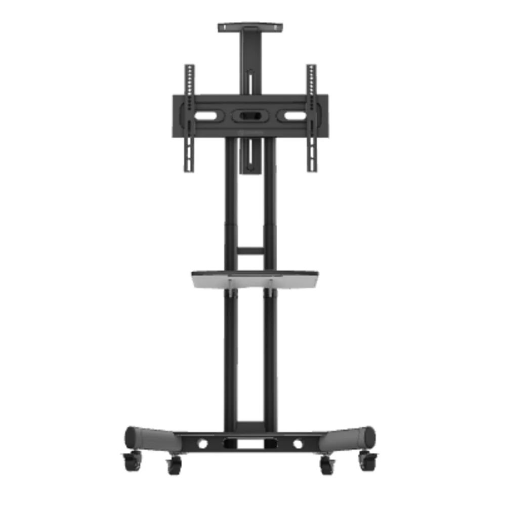ONKRON Стойка TS1551 ЧЕРНЫЙ Мобильная стойка для диагоналей 32"-65". Максимальная нагрузка: 45,5 кг, VESA: 100х100 ~ 600х400 мм, Регулировка высоты: 1200~1500 мм. Кабель-канал внутри столбов, Регули
