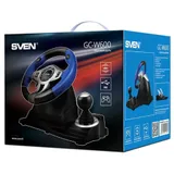 SVEN GC-W600 Руль чёрный (виброотдача, педали, джойстик, 12 кн., USB)