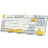 Клавиатура A4Tech S87 Energy механическая белый USB for gamer LED (S87 USB ENERGY WHITE) кабель 1.8м