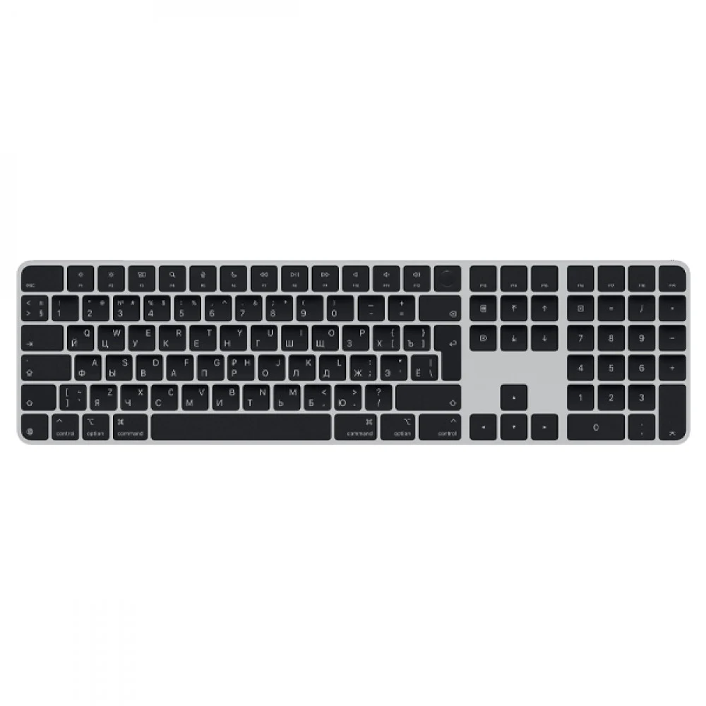 Magic Keyboard with Touch ID and Numeric Keypad for Mac models with Apple silicon - Russian - Black Keys,Model A3119