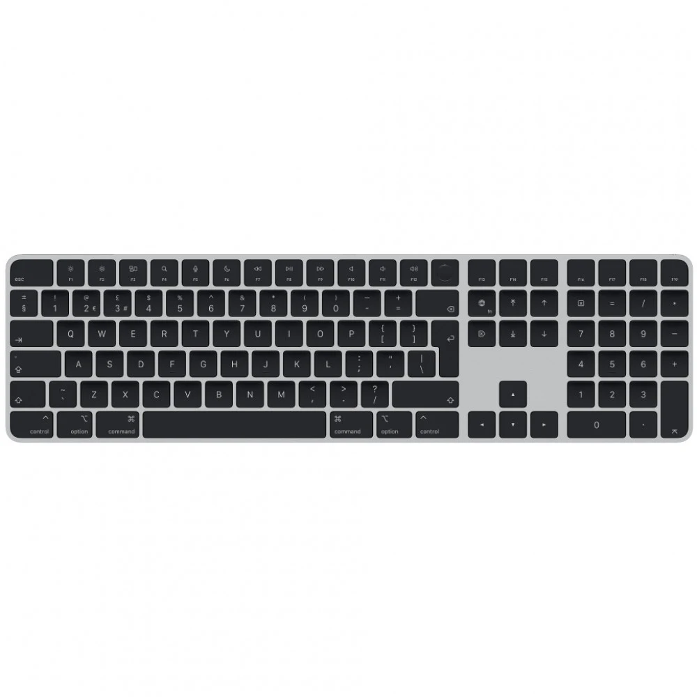 Magic Keyboard with Touch ID and Numeric Keypad for Mac models with Apple silicon - Black Keys - Russian,Model A2520
