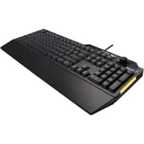 ASUS TUF Gaming K1 чёрная Игровая клавиатура (мембранная, RGB подсветка, USB, регулятор громкости, 90MP01X0-BKRA00)