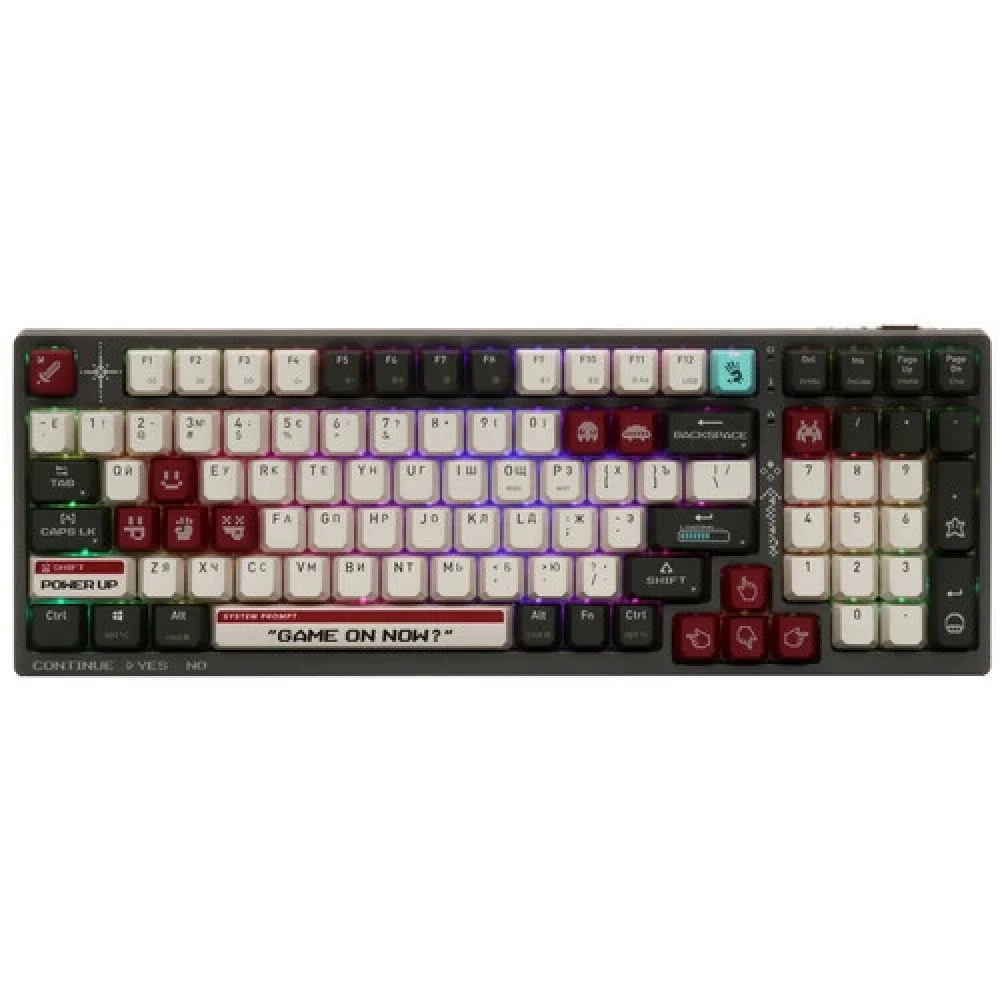 Клавиатура A4Tech Bloody WS98, Pixels Red, Gray,Wireless,Gaming,Multimedia,BLMS Red Plus,Li-Ion,USB