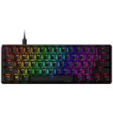 Клавиатура, HyperX, 4P5N0AA#ACB, HKBO1S-RB-RU/G, Alloy Origins 60, Игровая, Механическая, HyperX Red switch, USB, Подсветка RGB, Размер: 337*235*306 мм., Анг/Рус, Чёрный