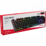 Клавиатура, HyperX, 639N5AA#ABA, Alloy Origins PBT HX Aqua, Игровая, Механическая, HyperX Aqua-Tactile switch, USB, кабель 1.8м, Подсветка RGB, Анг., Чёрный