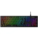Клавиатура, HyperX, HX-KB6RDX-RU, Alloy Origins, Игровая, Механическая, HyperX Red switch, USB, Подсветка RGB, Размер: 175,31*443,2*35,68 мм., Анг/Рус, Чёрный