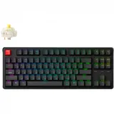 Классическая TKL (80%) механическая клавиатура Keychron C3 Pro 8K - проводное подключение, частота опроса 8K, 87 клавиш, ANSI, с поддержкой QMK/VIA, корпус из ABS пластика, Gasket Mount, цвет Black,
