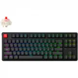 Классическая TKL (80%) механическая клавиатура Keychron C3 Pro 8K - проводное подключение, частота опроса 8K, 87 клавиш, ANSI, с поддержкой QMK/VIA, корпус из ABS пластика, Gasket Mount, цвет Black,