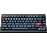 Компактная (75%) механическая клавиатура Keychron V1 Max - 3 типа подключения (Bluetooth радиоканал 2,4 ГГц провод), 81 клавиша, ANSI, с поддержкой QMK/VIA, корпус из ABS пластика, Gasket Mount, цве