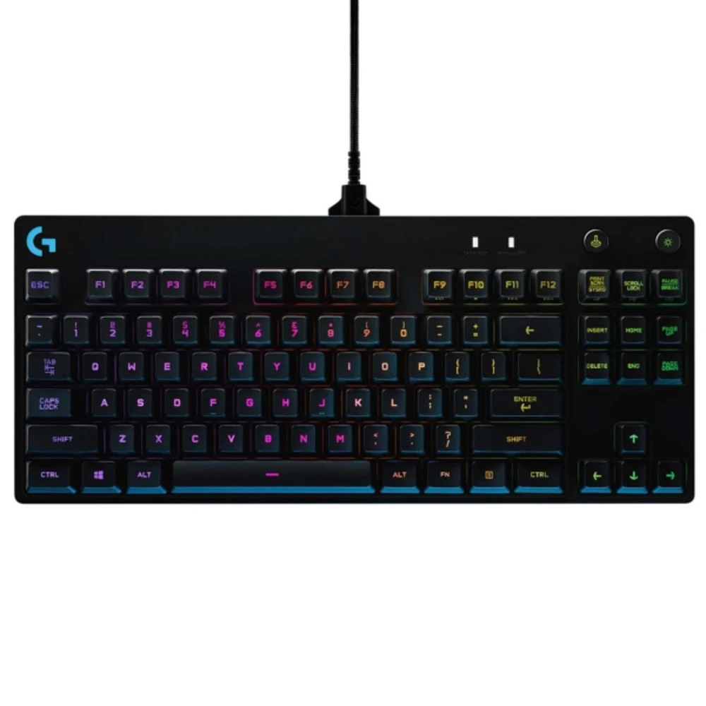 Клавиатура игровая Logitech G PRO TKL Black |920-009393| 89 клавиш (2 дополнительных), без цифрового блока, RGB-подсветка, съемный кабель 1,8м