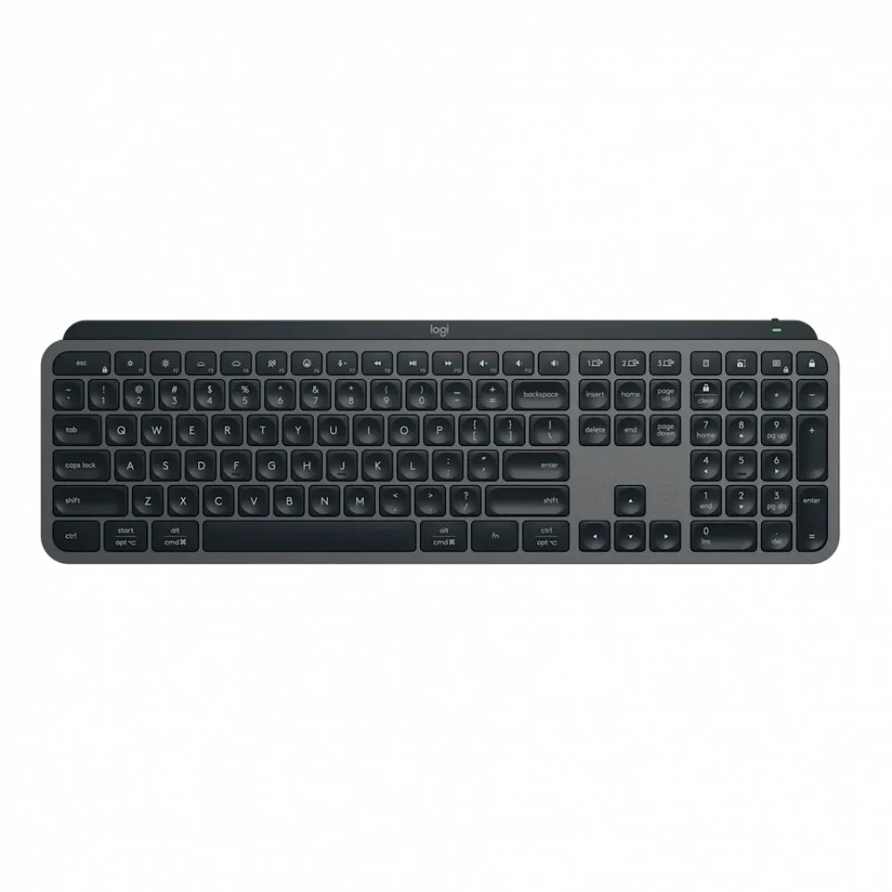 Клавиатура Logitech MX Keys Graphite для бизнеса, русская раскладка, с подсветкой, аккумуляторная, Type-C, возможность подключения по Bluetooth и через Dongle (920-009564)