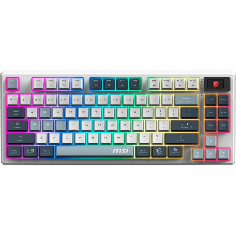 Клавиатура MSI GK600 механическая белый/синий USB беспроводная BT/Radio Multimedia for gamer LED (S11-43RUP01-HH9) кабель 1.8м