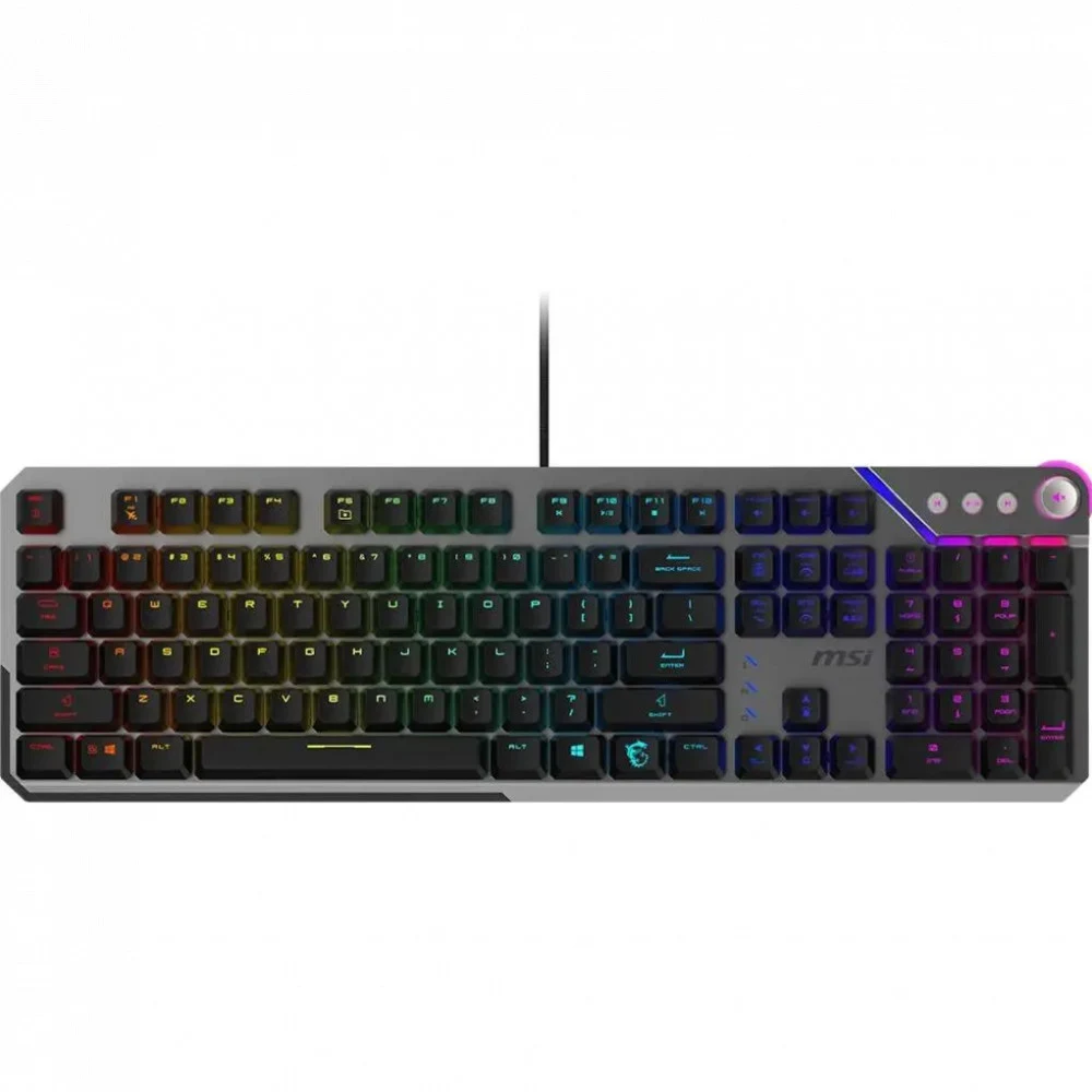 Клавиатура Gaming Keyboard MSI STRIKE 600 SILENT, Wired, Mechnical, with Multimedia functions, Kailh Midnight Pro Silent Switch, MYSTIC LIGHT RGB