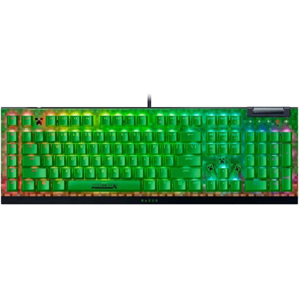 Игровая клавиатура Razer BlackWidow V4 X (Green Switch) - Minecraft Ed. - US Layout/ Razer BlackWidow V4 X (Green Switch) Gaming keyboard - Minecraft Ed. - US Layout