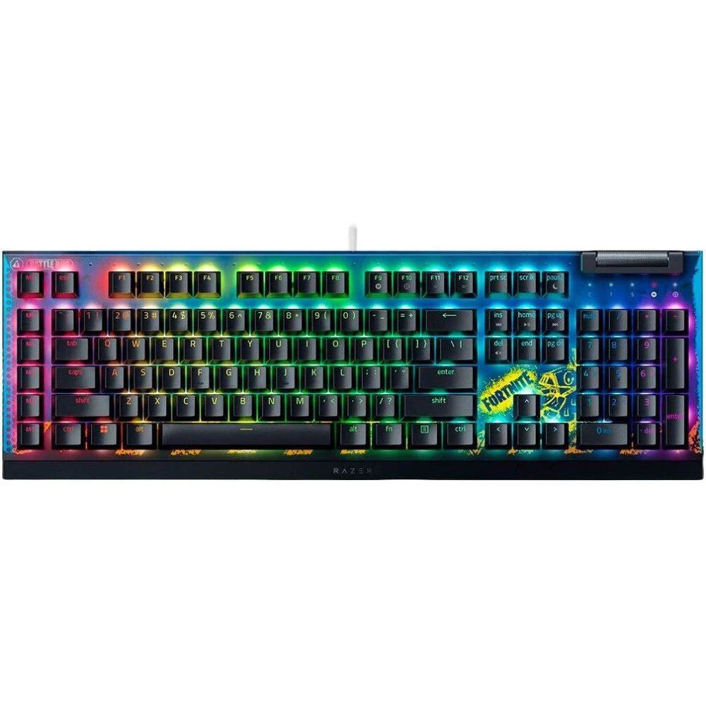 Игровая клавиатура Razer BlackWidow V4 X (Yellow Switch) - Fortnite Ed. - US Layout/ Razer BlackWidow V4 X (Yellow Switch) Gaming keyboard - Fortnite Ed. - US Layout