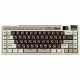 Компактная (75%) механическая клавиатура Royal Kludge M70 - 3 типа подключения (Bluetooth радиоканал 2,4 ГГц провод), 73 клавиши, цвет Mokko Grey, переключатели RK Cream, Gasket Mount профиль PBT Ch