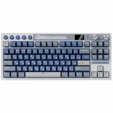 Классическая TKL) (без цифрового блока - 80%) механическая клавиатура Royal Kludge RK M87 - 3 типа подключения (Bluetooth радиоканал 2,4 ГГц провод), 87 клавиш, цвет Ocean Blue, переключатели RK Cre