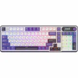 Полноразмерная (96%) механическая клавиатура Royal Kludge RK-S98 - 3 типа подключения (Bluetooth радиоканал 2,4 ГГц провод), 98 клавиш, LCD экран, цвет Blackberry, переключатели RK Brown, Top Mount,