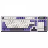 Полноразмерная (96%) механическая клавиатура Royal Kludge RK-S98 - 3 типа подключения (Bluetooth радиоканал 2,4 ГГц провод), 98 клавиш, LCD экран, цвет Blackberry, переключатели RK Brown, Top Mount,