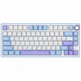 Компактная (70%) механическая клавиатура Royal Kludge RK71 - 3 типа подключения (Bluetooth радиоканал 2,4 ГГц провод), 81 клавиша, Camp Green/белая, переключатели RK Red, EN - двойное литье (Double