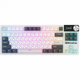 Классическая TKL) (без цифрового блока - 80%) механическая клавиатура Royal Kludge RK S85 - 3 типа подключения (Bluetooth радиоканал 2,4 ГГц провод), 85 клавиш, цвет White Night, переключатели RK Be