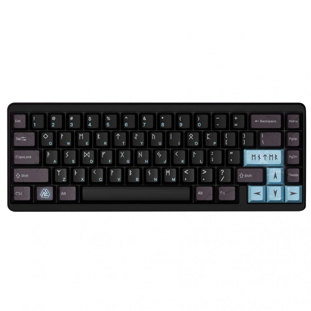 Клавиатура, Varmilo, Asgard Muse 65, A88A112H0A5A06A074, Gateron Varmilo Magnet White, 67 клавиш, Магнитная, Подсветка - RGB, Hot swap - Да, Проводная, Type-C, 375*177*80мм, Англ/Рус, Черный