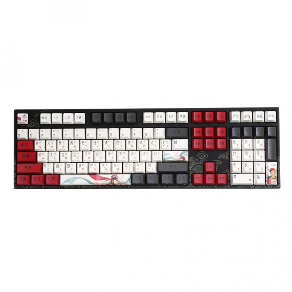 Клавиатура, Varmilo, Beijing Opera VPM108, A53A028A9A3A06A025, Varmilo EC V2 Sakura, 108 клавиш, Механическая, Подсветка - RGB, Hot-Swap - нет, Проводная, Type-C, 505*215*65мм, Анг/Рус, Черный