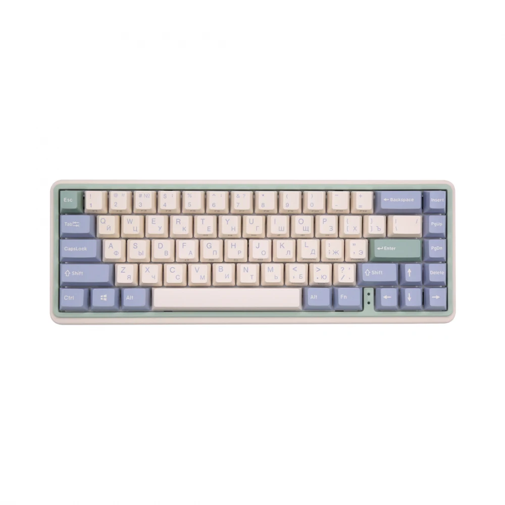 Клавиатура, Varmilo, Eucalyptus, VXH67, A44A046D5A3A06A039, Cherry Mx Silent Red, 67 клавиш, Механическая, Подсветка - Белая, Hotswap - Да, Type-C, 385*195*65мм, Англ/Рус, Розовый