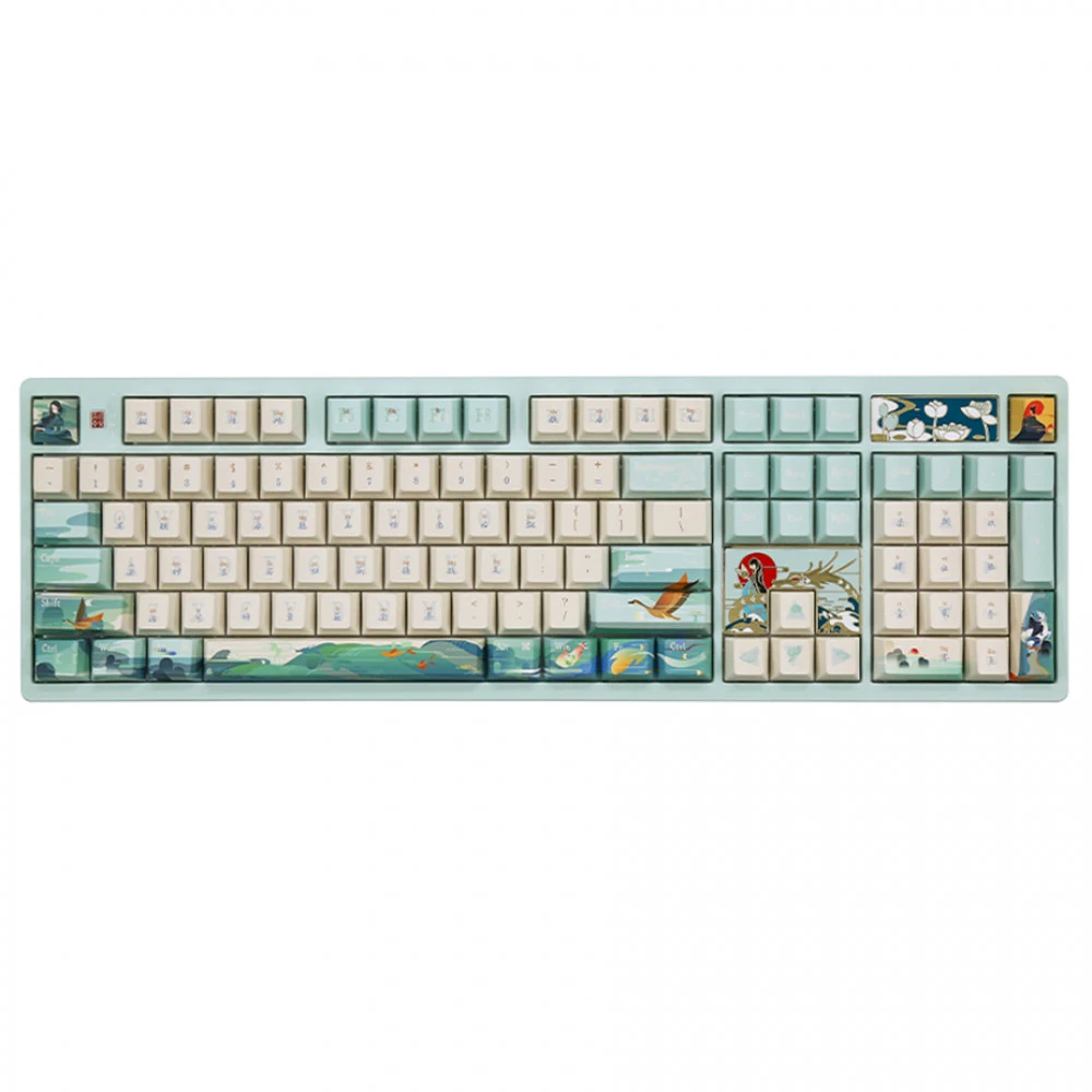Клавиатура, Varmilo, Goddess LuoShen VA100, A83A106G6A8A06A071, Kailh Prestige Voice switch, 105 клавиш, Механическая, Подсветка - RGB, Hotswap - Да, Проводная/Bluetooth/2.4G, Type-C Англ/Рус, 438*1